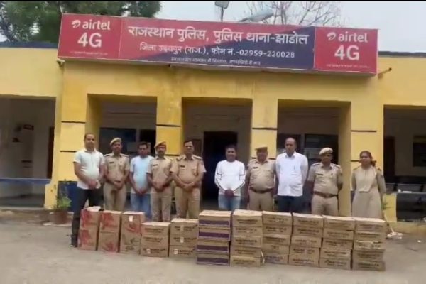 Rajasthan: उदयपुर पुलिस का अवैध शराब पर शिकंजा, झाडोल में भारी मात्रा में शराब बरामद